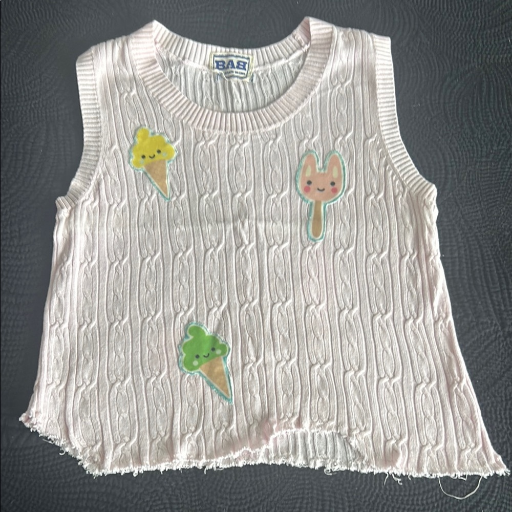 Upcycled sweater vest